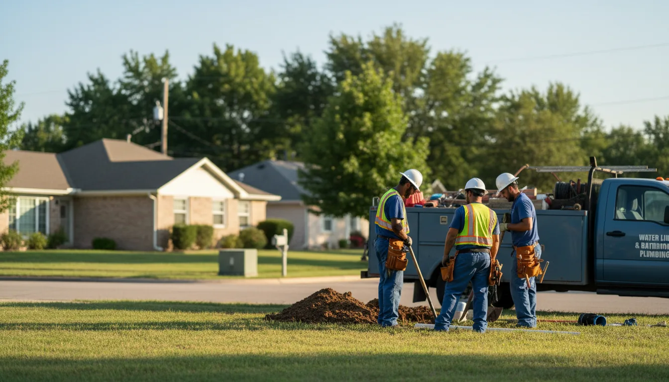 Residential water line and bathroom plumbing service in Erhard, MN